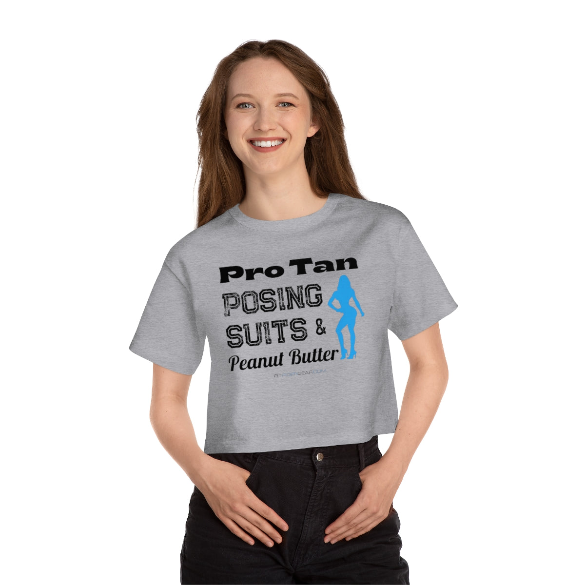 Pro Tan Posing Suits & Peanut Butter Cropped T-Shirt