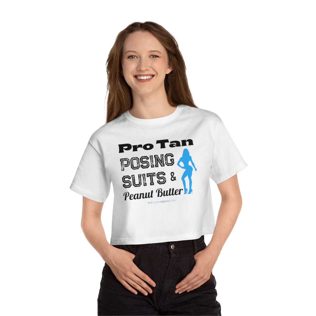 Pro Tan Posing Suits & Peanut Butter Cropped T-Shirt