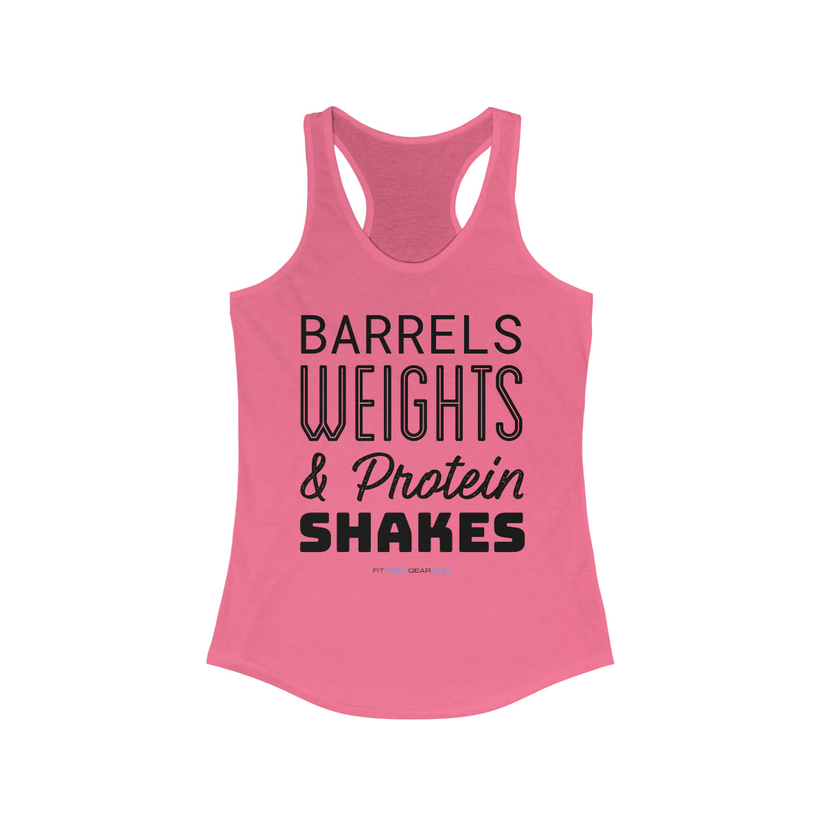 Barrels Weights & Protein Shakes Tank