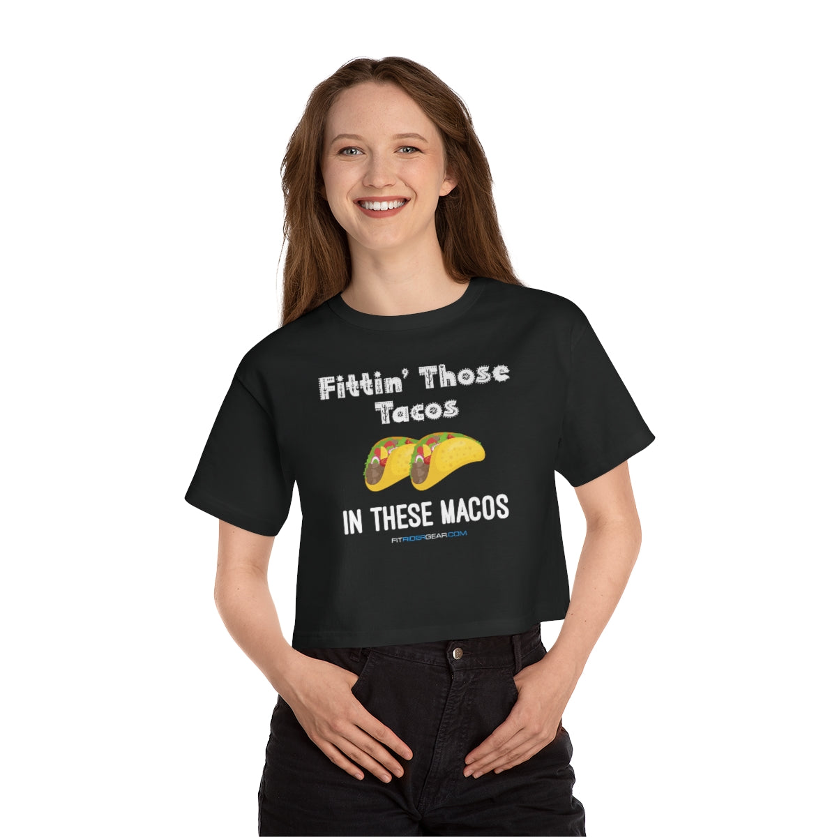 Fittin' Those Tacos In These Macros Cropped T-Shirt