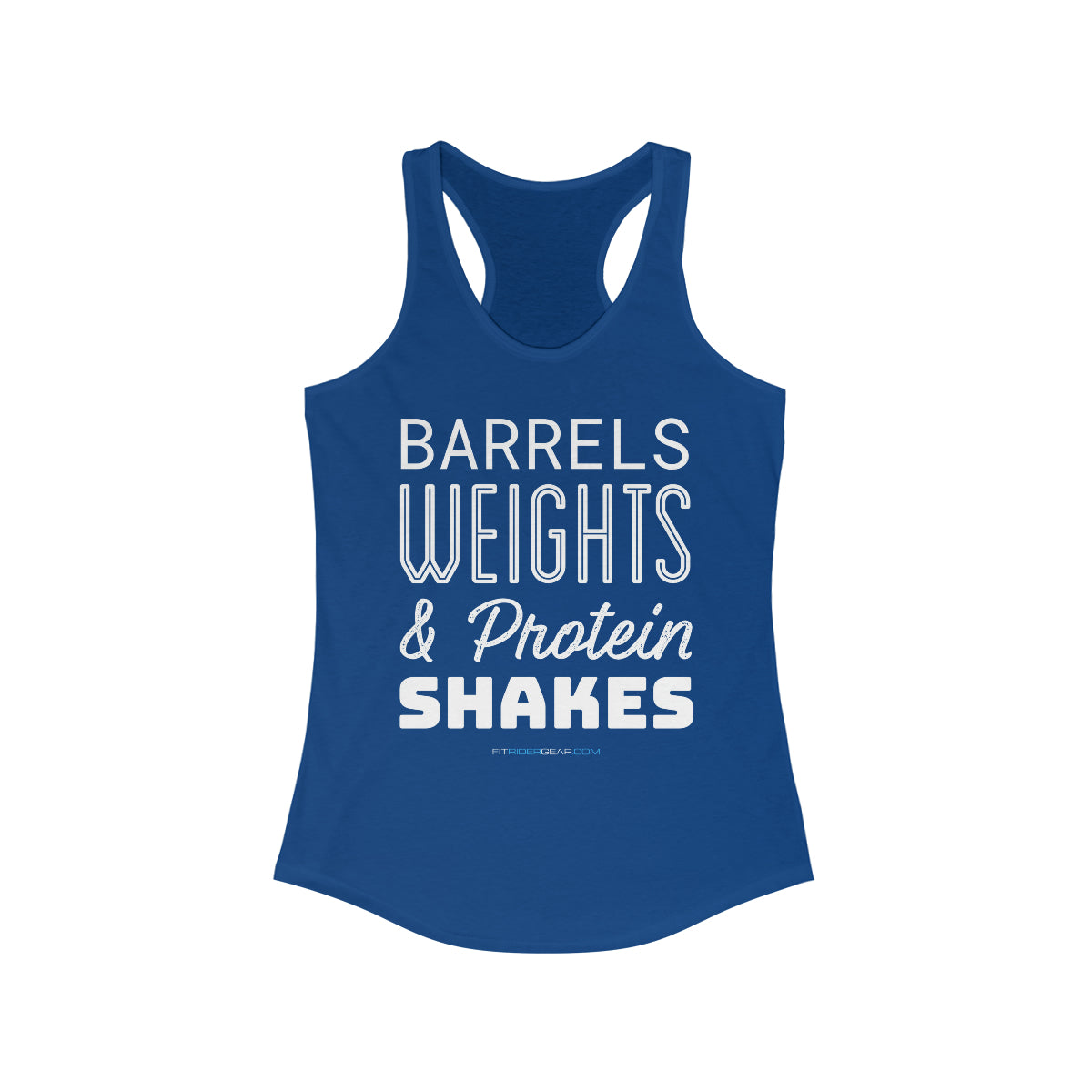 Barrels Weights & Protein Shakes Tank