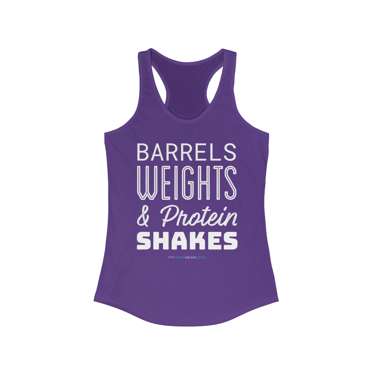 Barrels Weights & Protein Shakes Tank