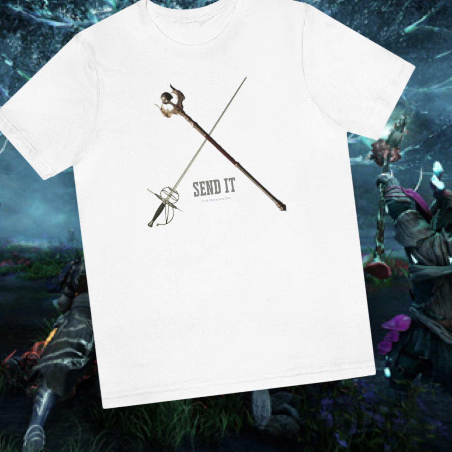 New World Life Staff and Rapier Send It T-Shirt