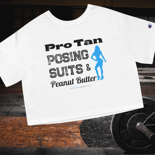 Pro Tan Posing Suits & Peanut Butter Cropped T-Shirt