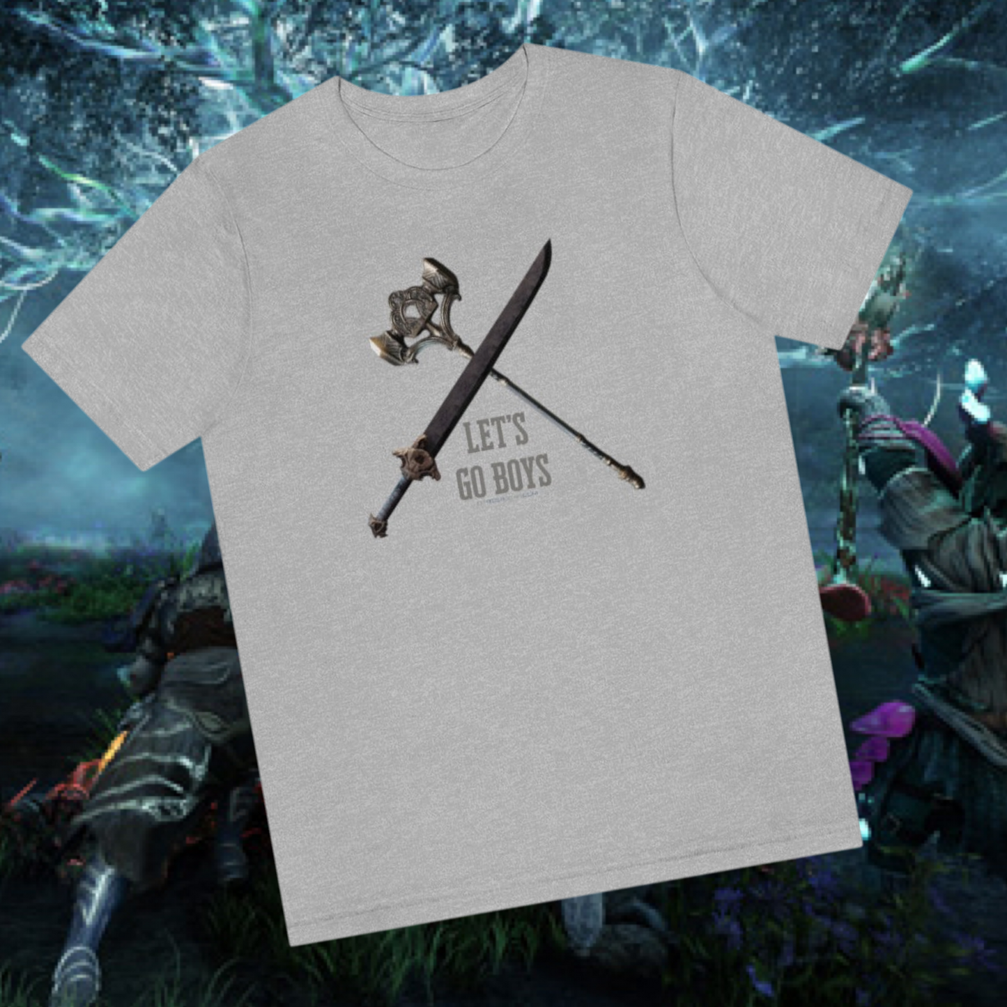 New World Great Sword and Hammer Let's Go Boys T-Shirt