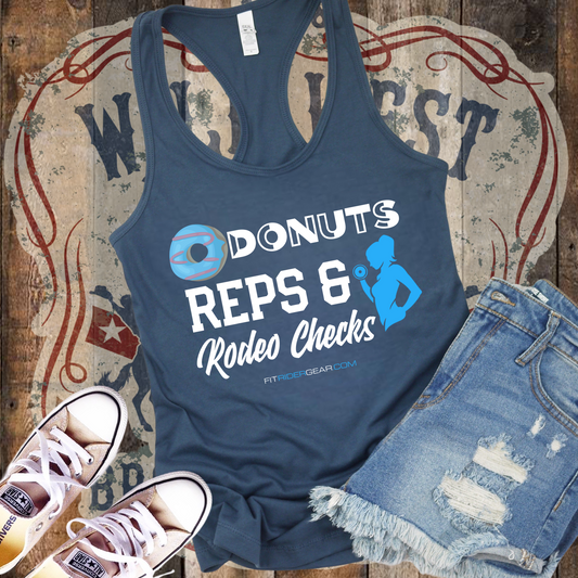 Donuts Reps & Rodeo Checks Tank