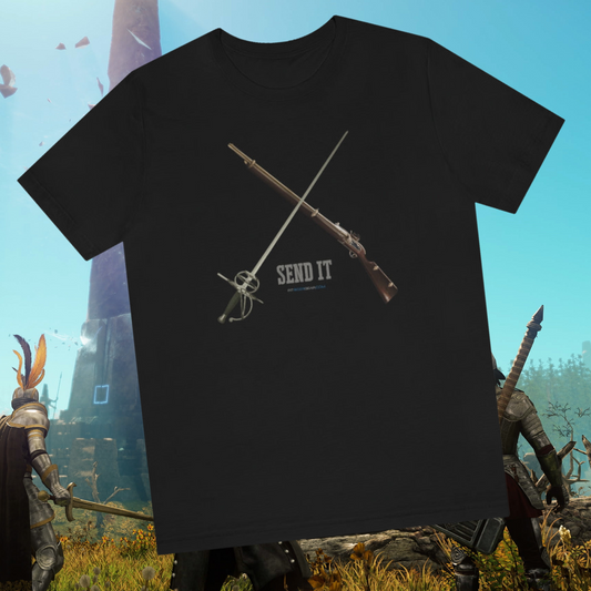 New World Musket and Rapier Send It T-Shirt