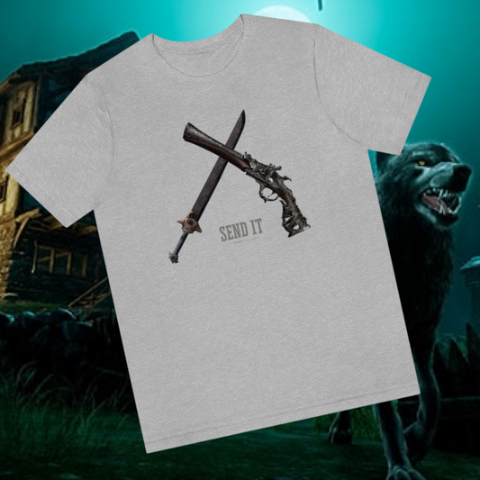 New World Sword and Blunderbuss Send It T-Shirt